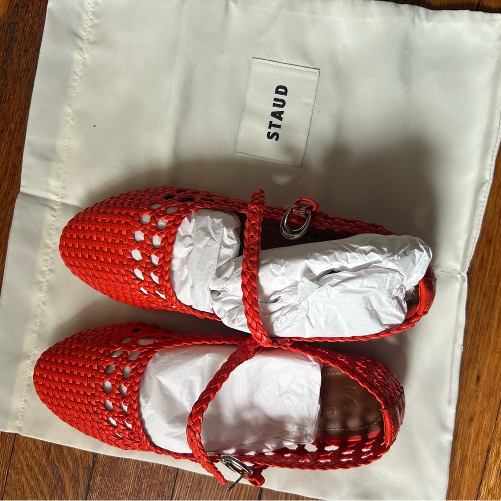 STAUD Wild Poppy Mary Jane Flats
